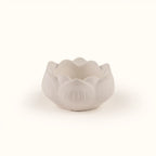 Ceramic Lotus Tealight Candle Holder (Classic Off-White)