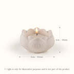 Ceramic Lotus Tealight Candle Holder (Classic Off-White)