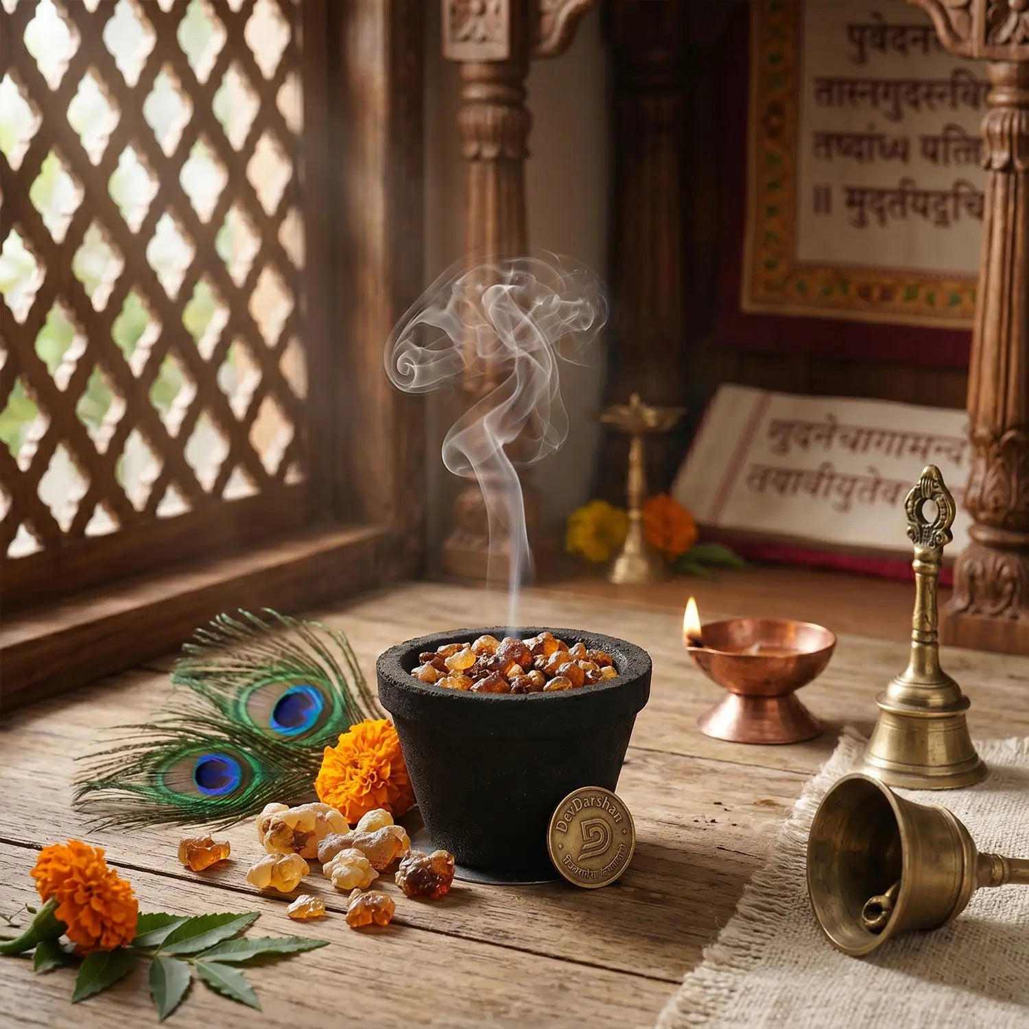 Dev Sadhna Jumbo Sambrani Hawan Cups (Pack of 4 Cups)