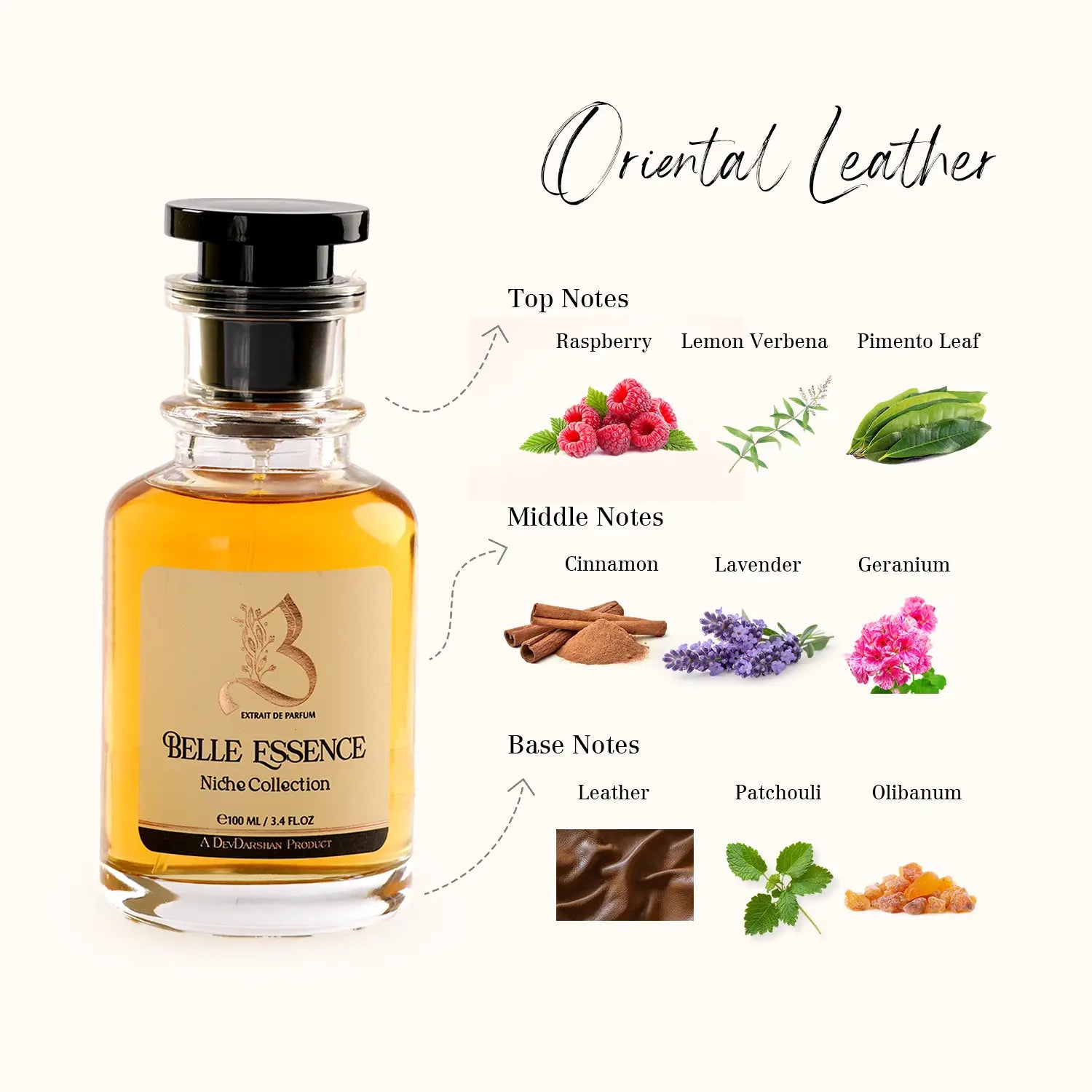 Belle Essence Oriental Leather Parfum for Men (100ml)