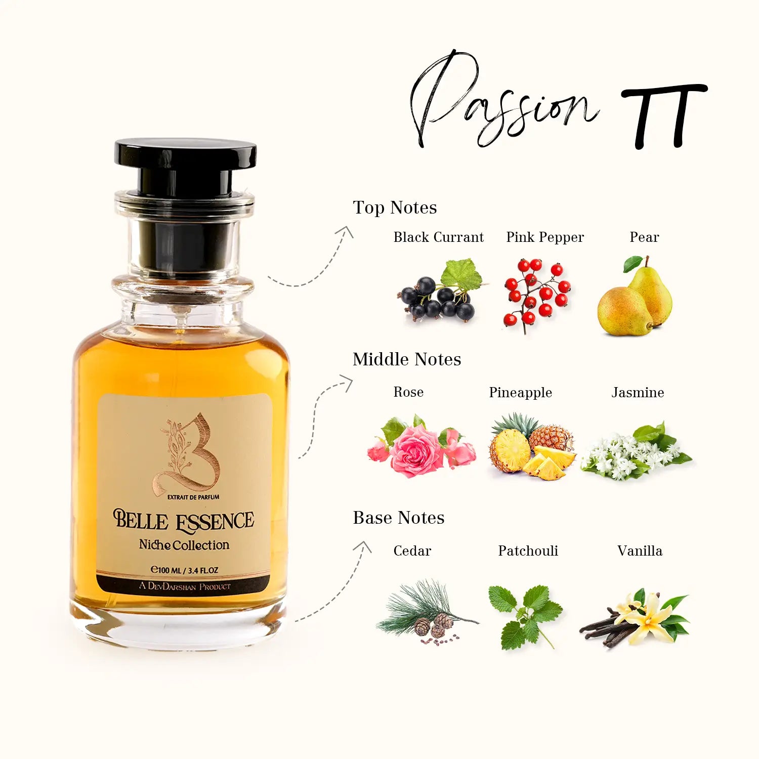 Belle Essence Passion 𝜋 Parfum for Women (100ml)