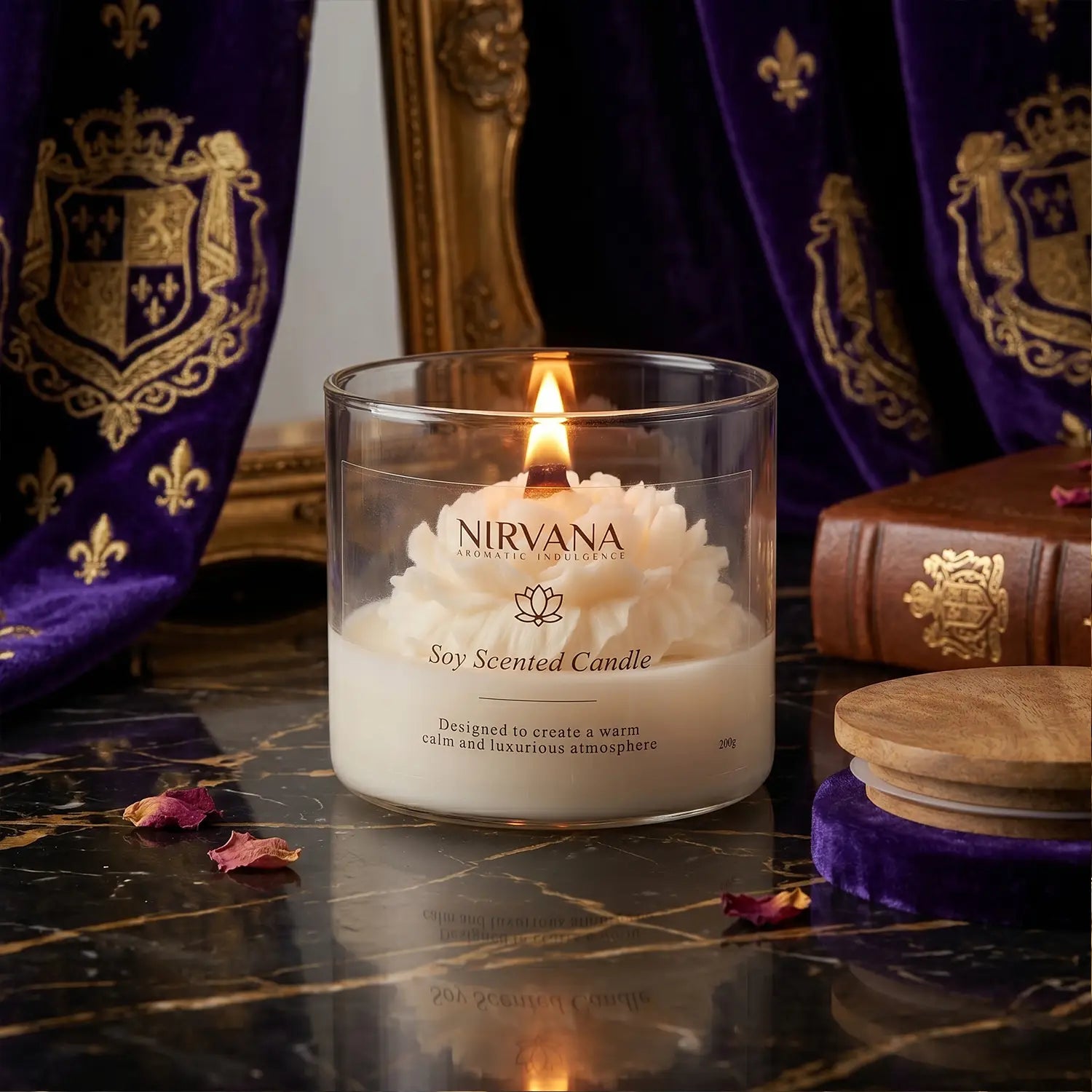 Peony Allure Soy Scented Candle (200g)