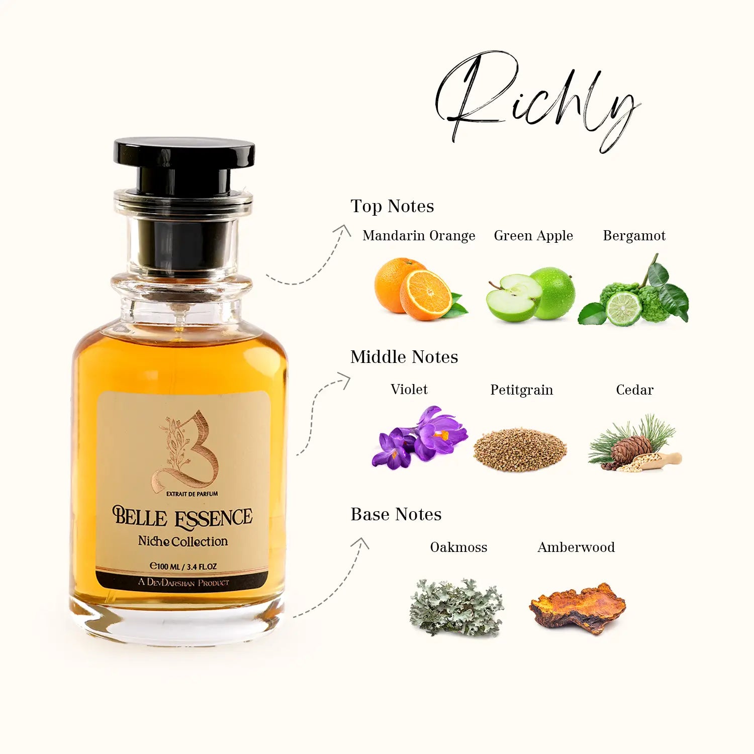 Belle Essence Richly Parfum for Men (100ml)