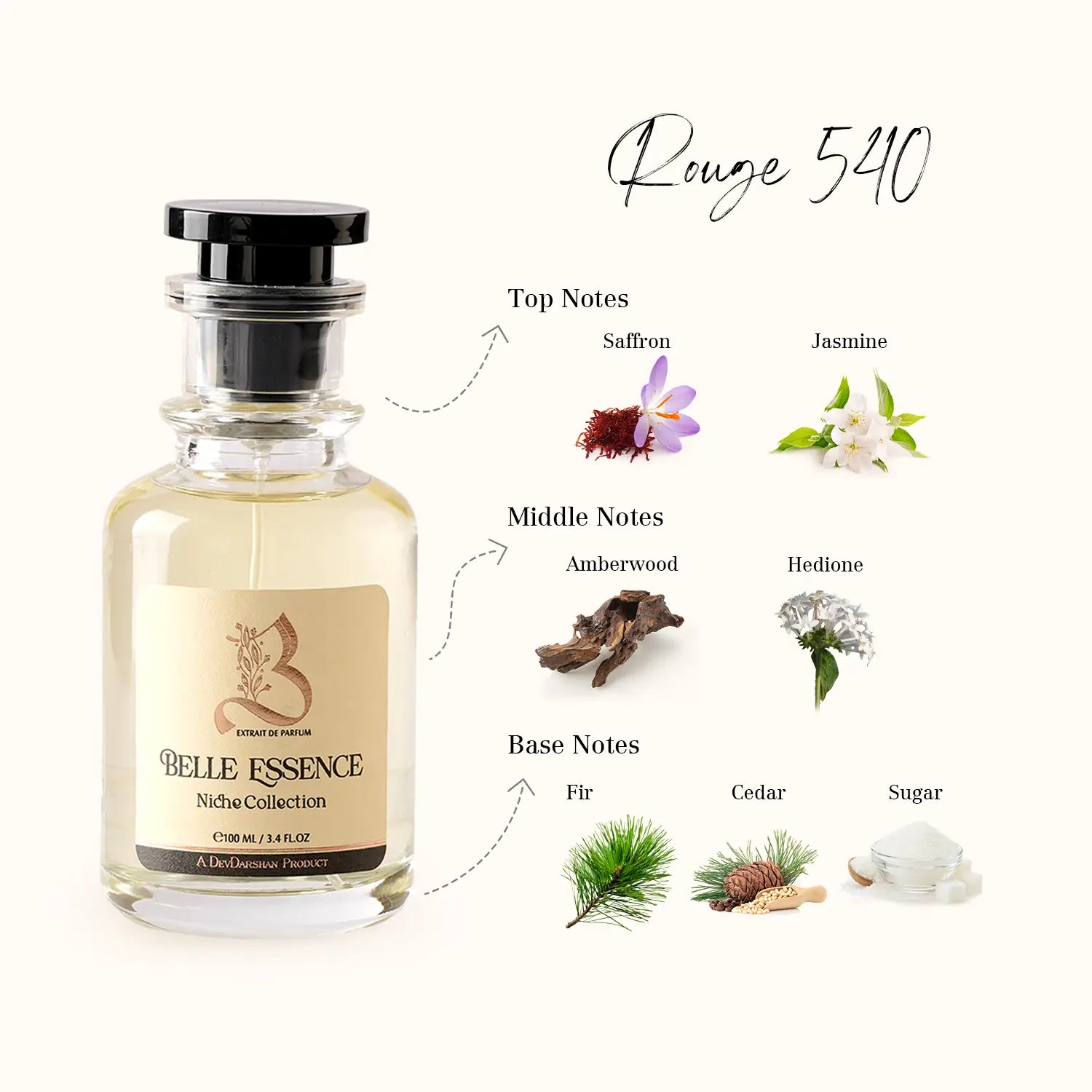 Belle Essence Rouge 540 Parfum for Men (100ml)