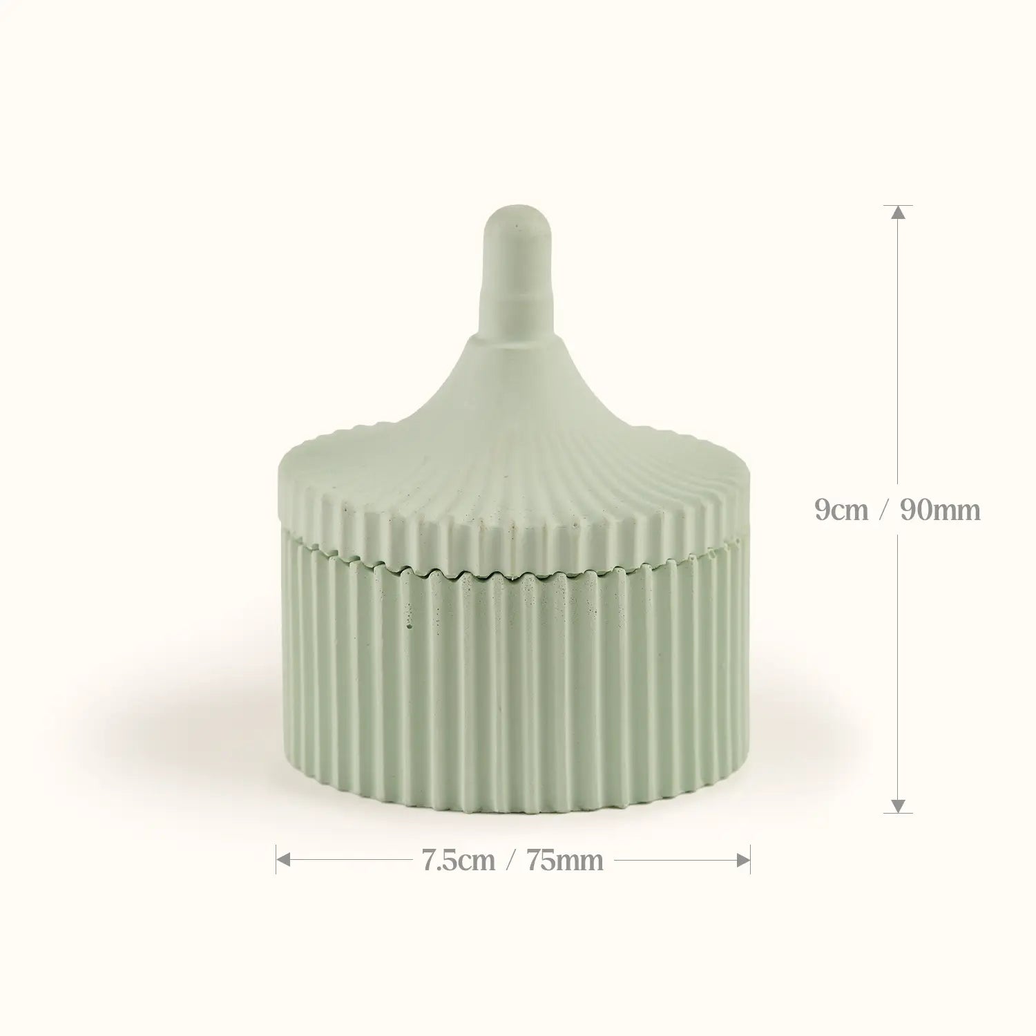 Trinket Jar Scented Candle with Dome Lid (Sage Green)