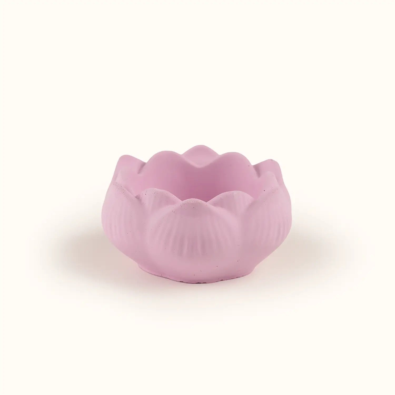 Ceramic Lotus Tealight Candle Holder (Sakura Pink)