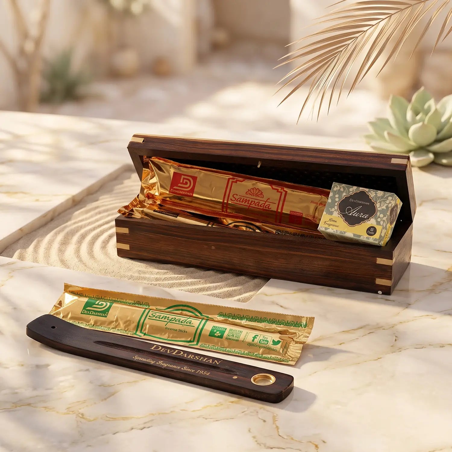 Sampada Wooden Incense Sticks Box