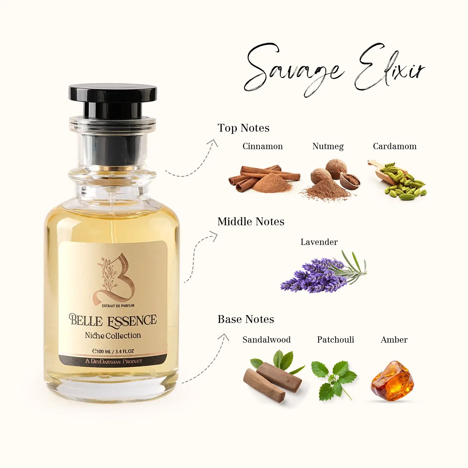 Belle Essence Savage Elixir Parfum for Men (100ml)