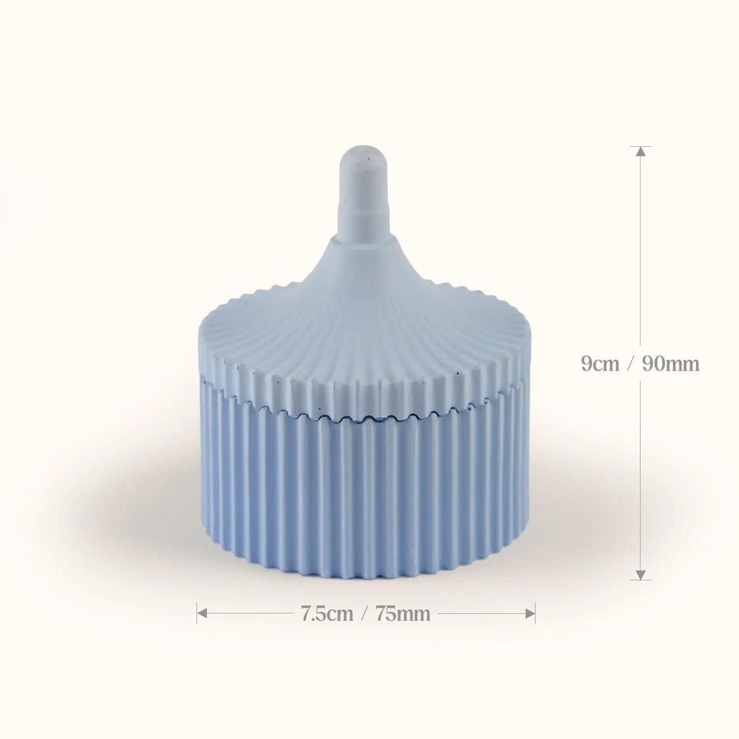 Trinket Jar Scented Candle with Dome Lid (Serene Blue)