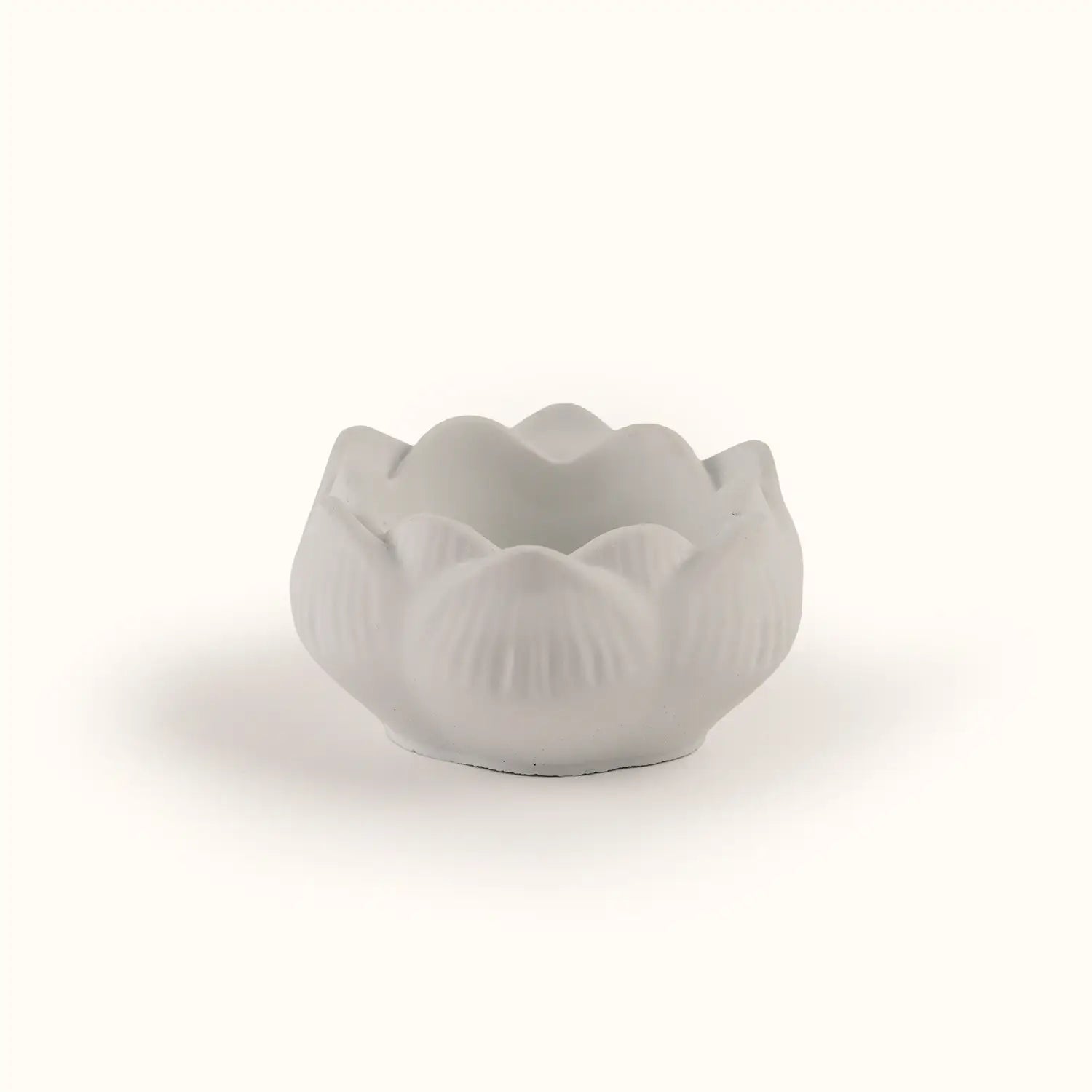 Ceramic Lotus Tealight Candle Holder (Sky Blue)