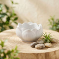Ceramic Lotus Tealight Candle Holder (Sky Blue)