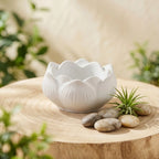Ceramic Lotus Tealight Candle Holder (Sky Blue)