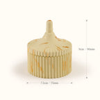 Trinket Jar Scented Candle with Dome Lid (Sunlit Yellow with Strokes of Gold)