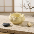 Ceramic Lotus Tealight Candle Holder (Sunshine Yellow)