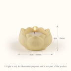 Ceramic Lotus Tealight Candle Holder (Sunshine Yellow)
