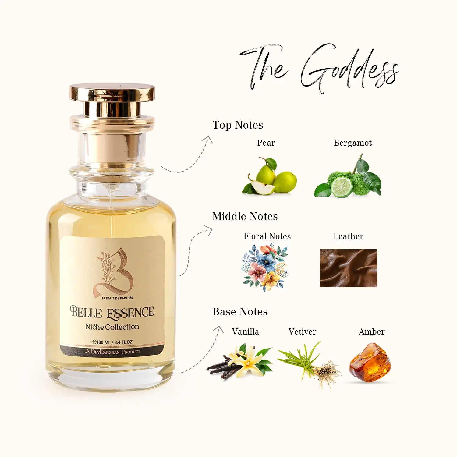 Belle Essence The Goddess Parfum for Women (100ml)