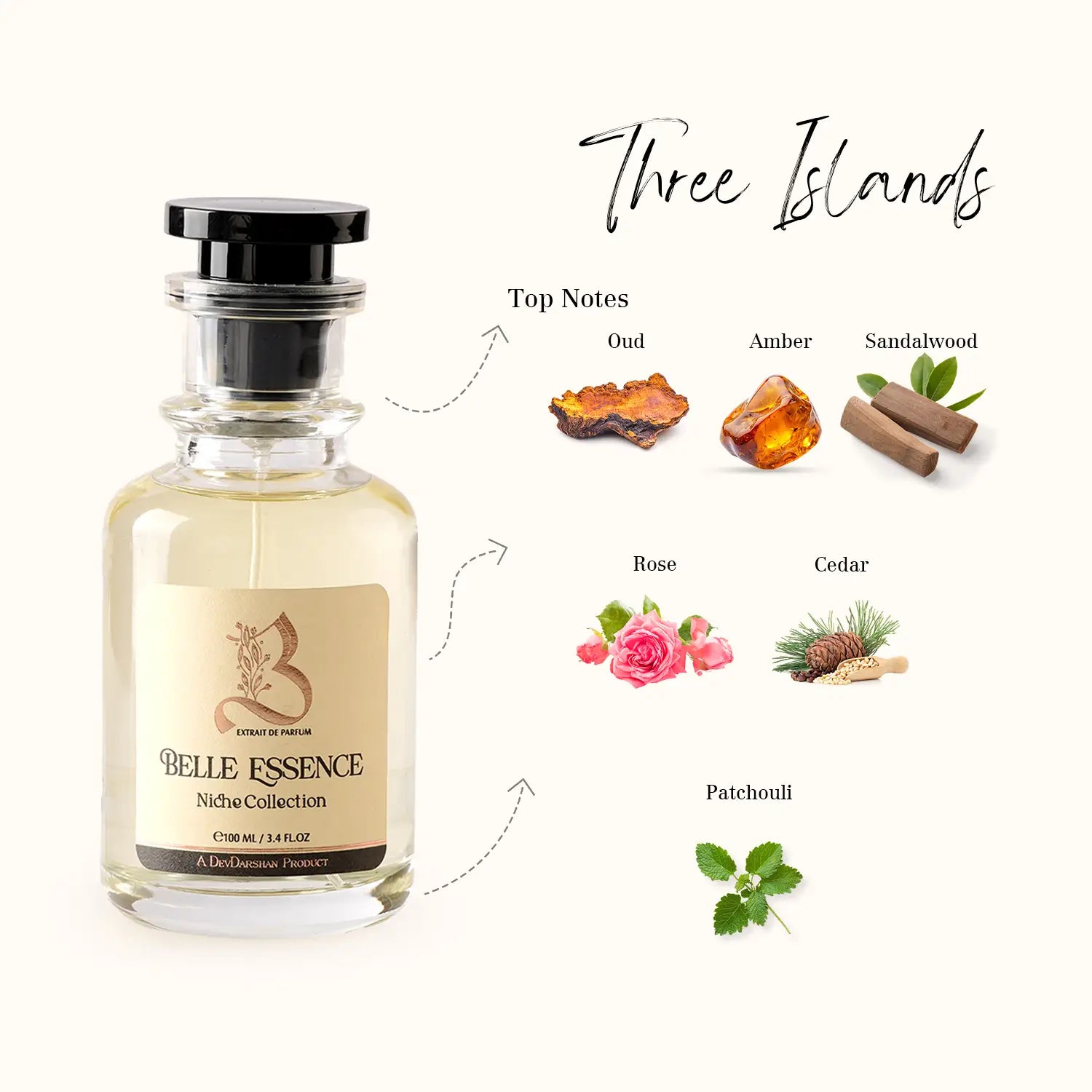 Belle Essence Three Islands Parfum for Men (100ml)