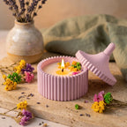 Trinket Jar Scented Candle with Dome Lid (Blush Pink)