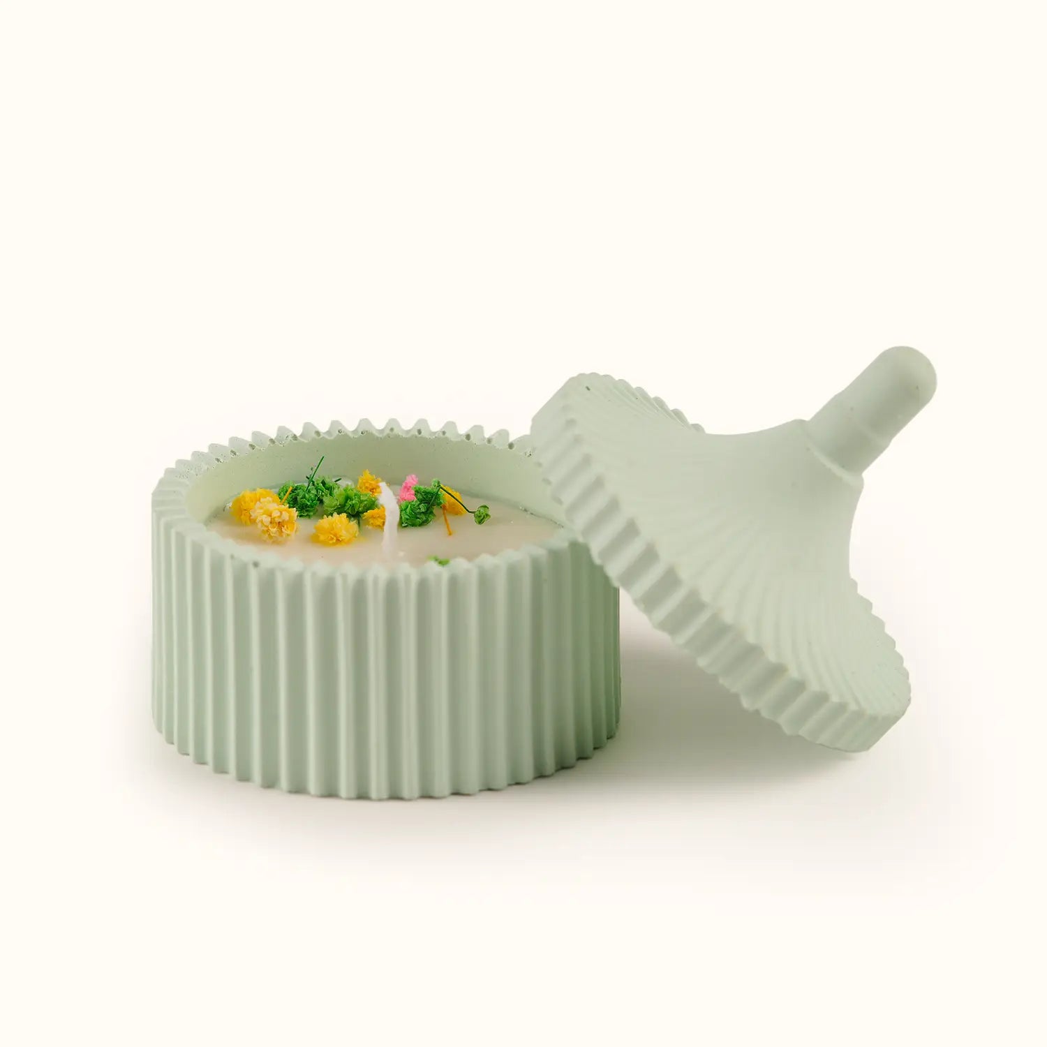 Trinket Jar Scented Candle with Dome Lid (Sage Green)