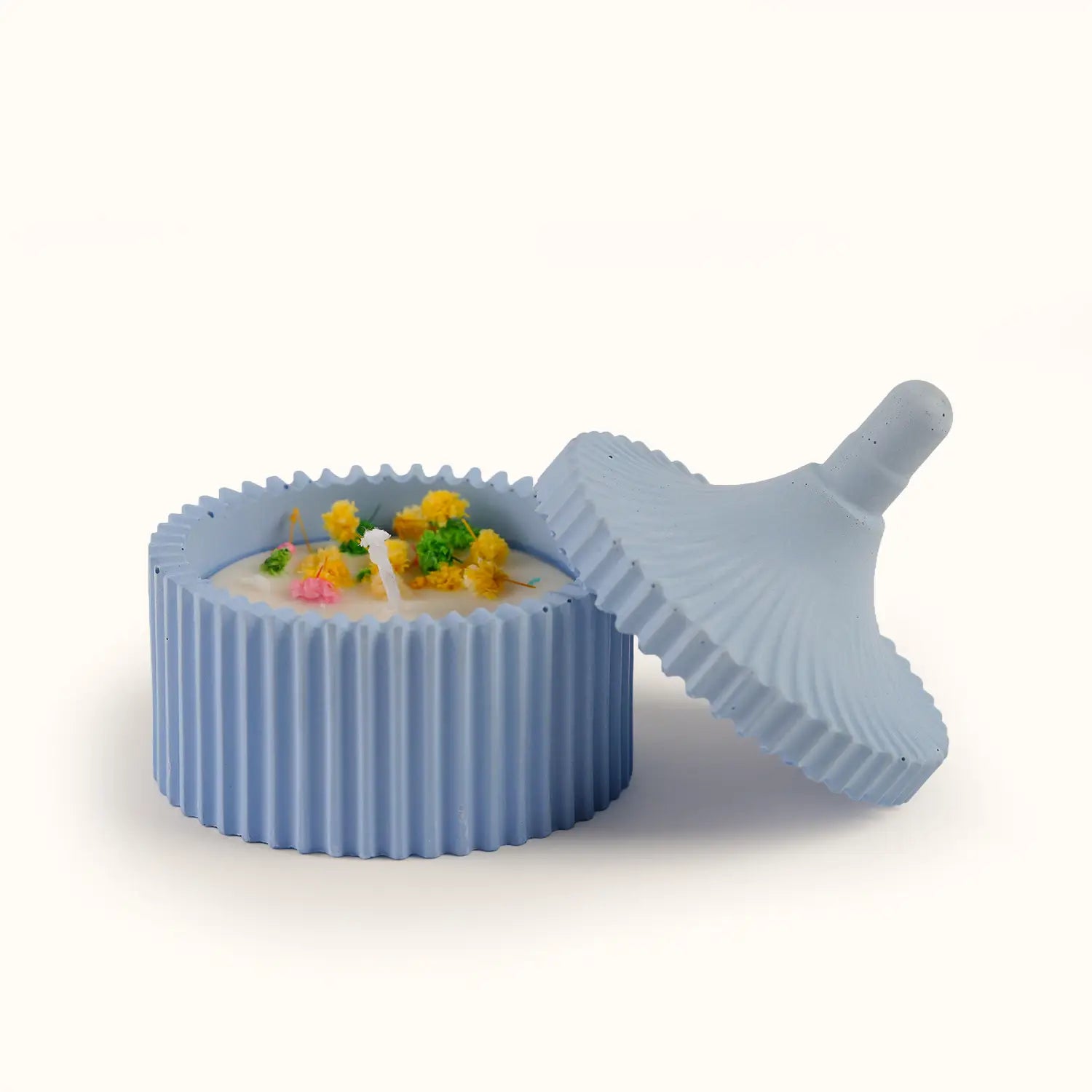 Trinket Jar Scented Candle with Dome Lid (Serene Blue)