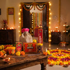 Diwali Gift Combo Pack with Ceramic Diya, Lakshmi Wet Dhoop and Incense Sticks