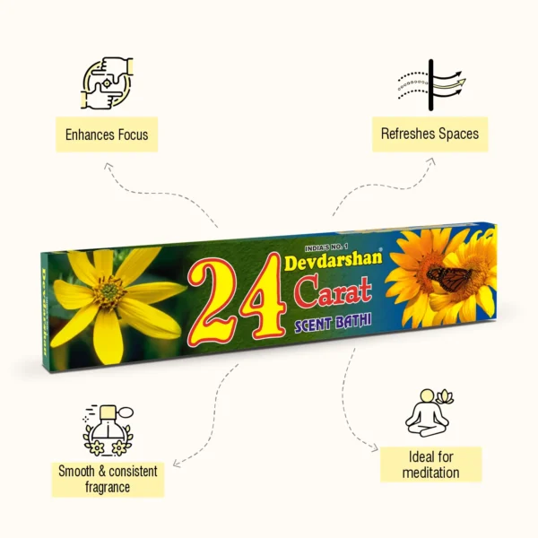24 Carat Scent Batti Incense Sticks (10g) - Image 2