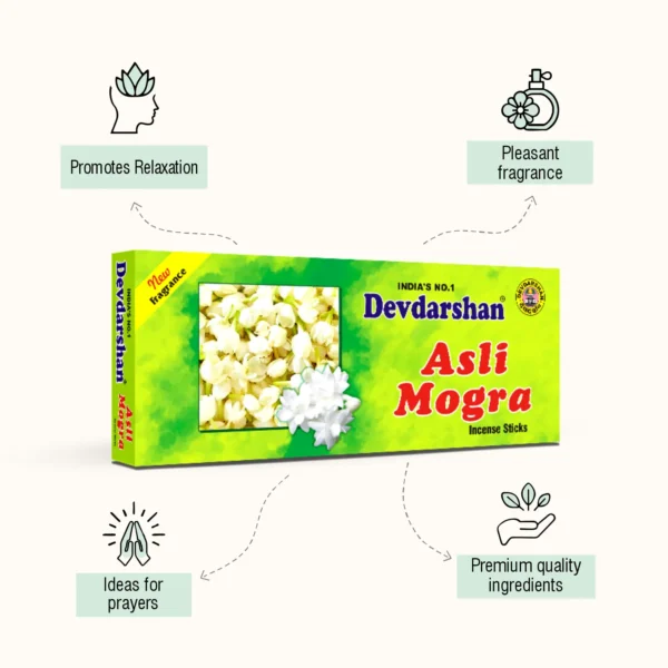 Asli Mogra Incense Sticks (25g) - Image 2