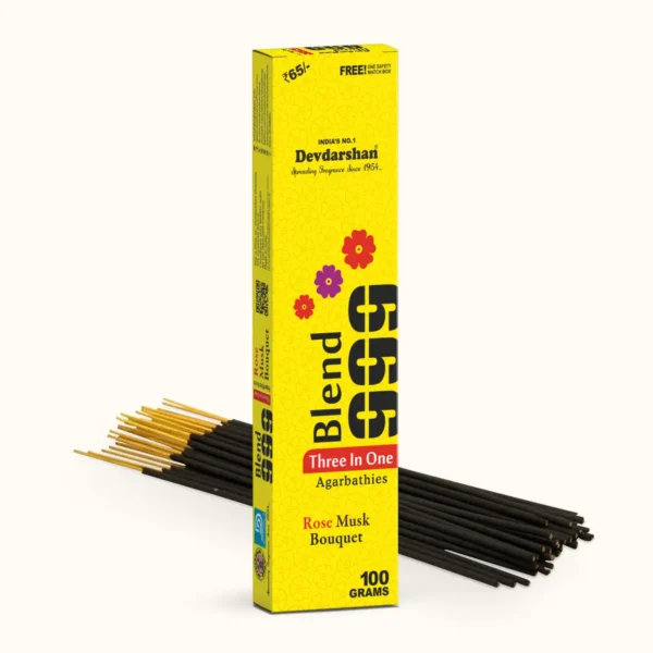 3-in-1 Blend 999 Incense Sticks - Rose Musk Bouquet