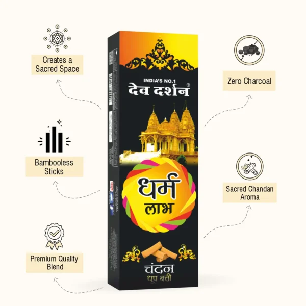 Dharm Labh Chandan Dry Dhoop Sticks (50g) - Image 2