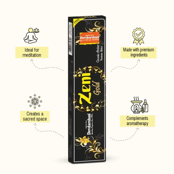 Zeni Gold Incense Sticks (100g) - Image 2