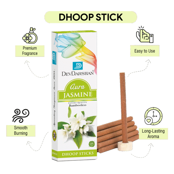 Aura Jasmine Dry Dhoop Sticks (10 Sticks) - Image 2