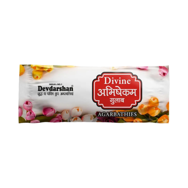 Divine Abhishaikam Rose Incense Sticks Pouch (18g)