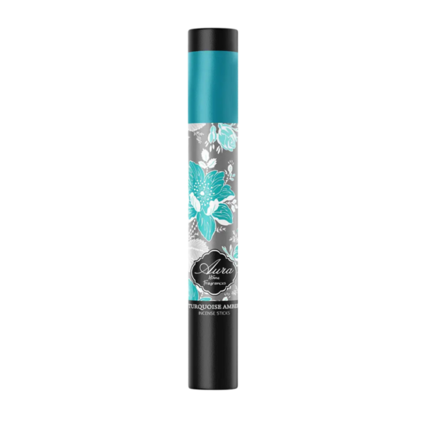 Aura Turquoise Amber Incense Sticks Tube Pack (40 Sticks)