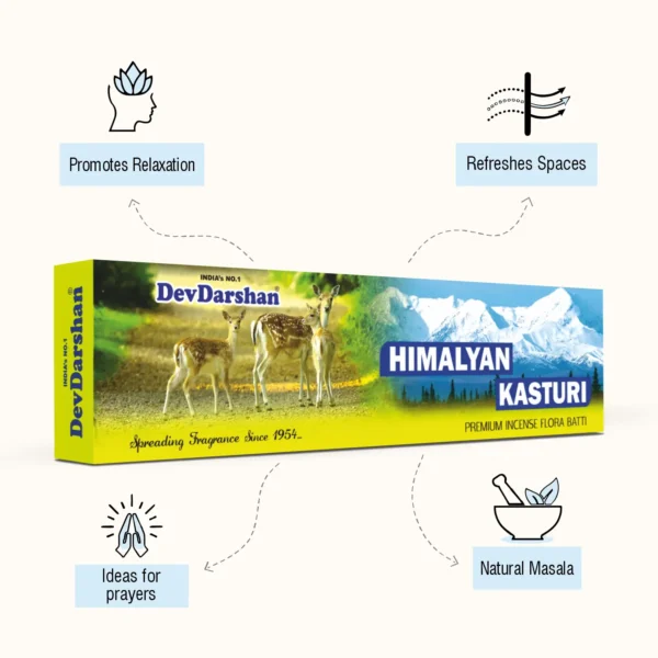 Himalyan Kasturi Flora Incense Sticks (50g) - Image 2