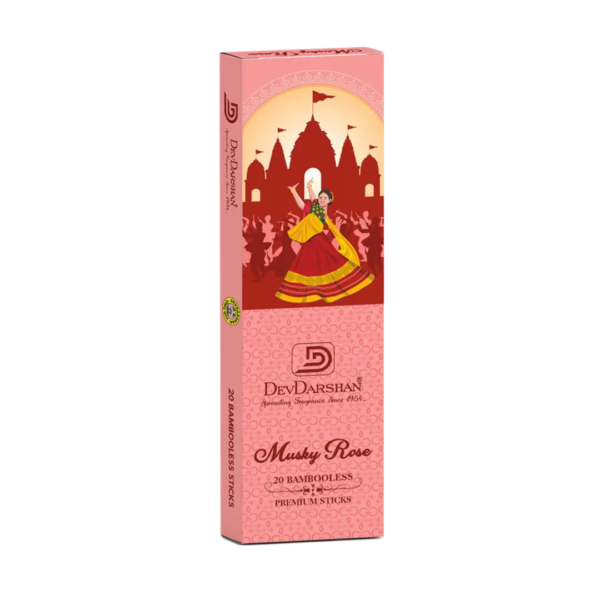 Musky Rose Bambooless Incense Sticks (20 Sticks)