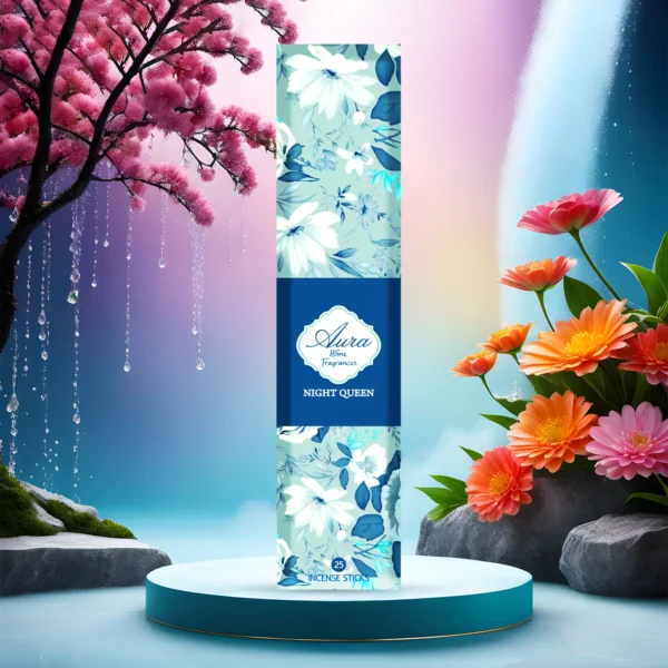 Aura Night Queen Incense Sticks Sleeve Pack (25 Sticks) - Image 3
