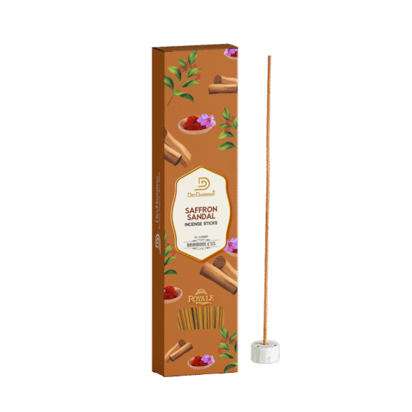 Saffron Sandal Bambooless Incense Sticks (40 Sticks)