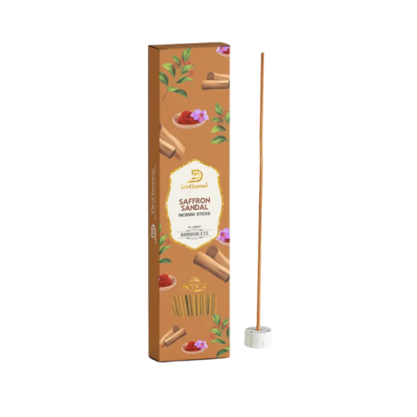 Saffron Sandal Bambooless Incense Sticks (40 Sticks) - Image 2