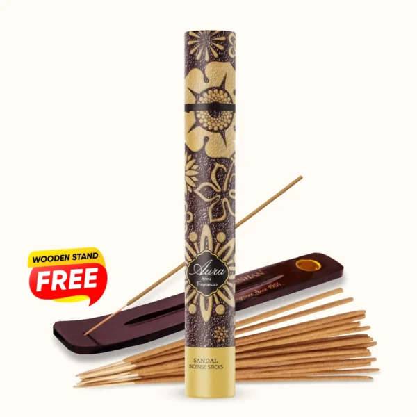 Aura Sandal Incense Sticks Tube Pack (40 Sticks)