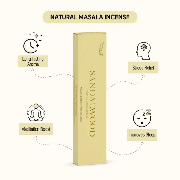 Sandalwood Royale Natural Masala Incense Sticks (50g) - Image 2