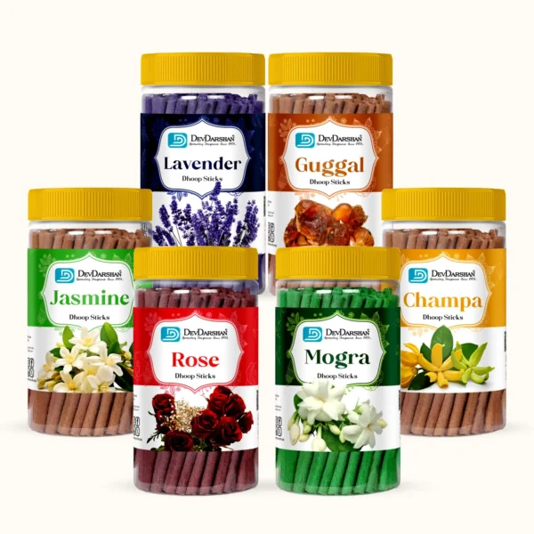 Dry Dhoop Stick Jar 85g Combo (Pack for 6)