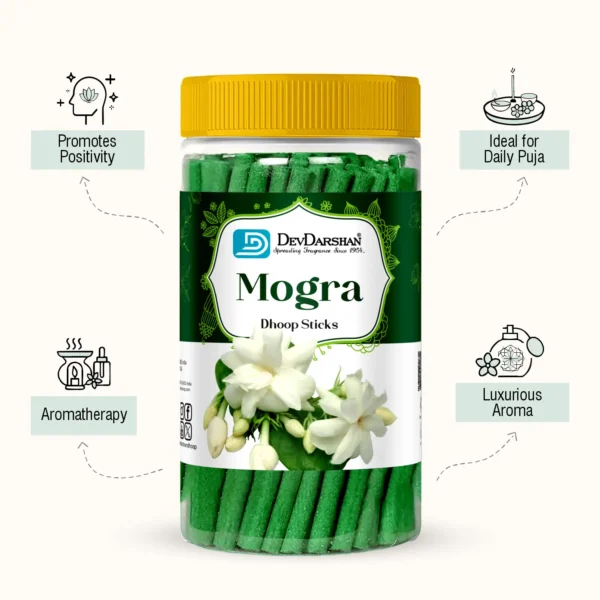 Mogra Dry Dhoop Sticks Jar (85g) - Image 2