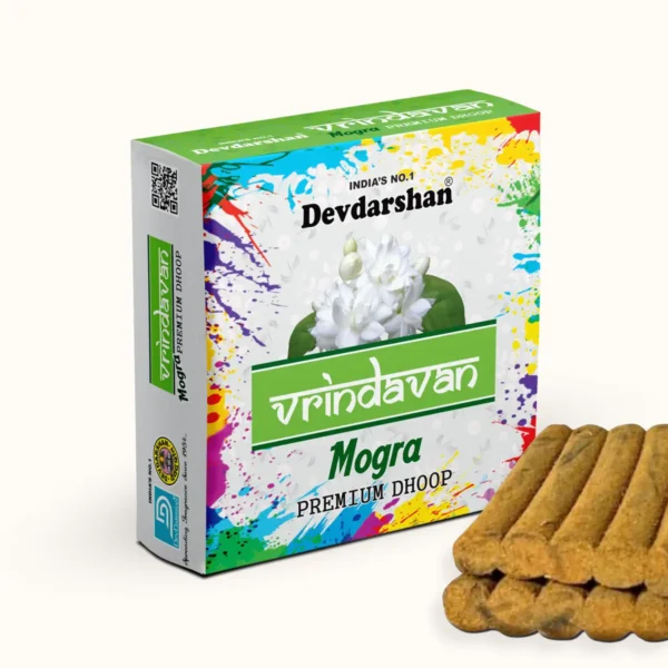 Vrindavan Mogra Premium Wet Dhoop Sticks (20 Sticks)
